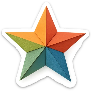 origami paper stars, close-up, detailed folds, soft lighting, no background sticker