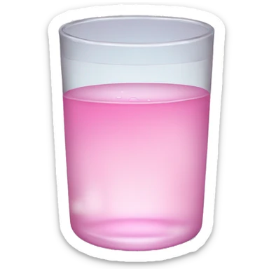 Pink glass of water sticker