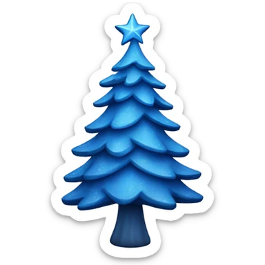 blue christmas tree sticker