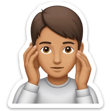 Tuck hair behind ear sticker