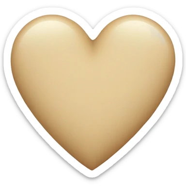 Beige Heart  sticker
