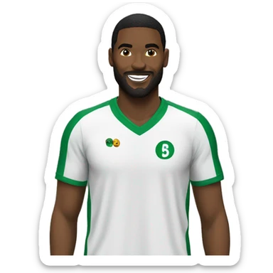 jugador de handball camiseta verde negra  sticker