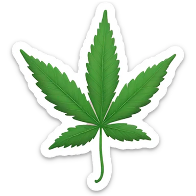 pink marijauna leaf sticker