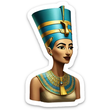 Nefertiti with faraon sticker