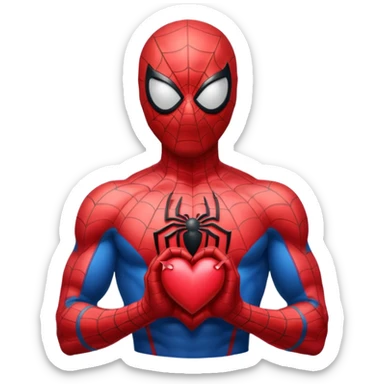 Spiderman con corazón  sticker