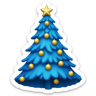 blue Christmas tree sticker