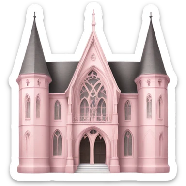 Light pink gothic architecture sticker