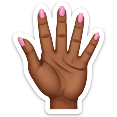 Brown skin hand doing a pinky promise sticker