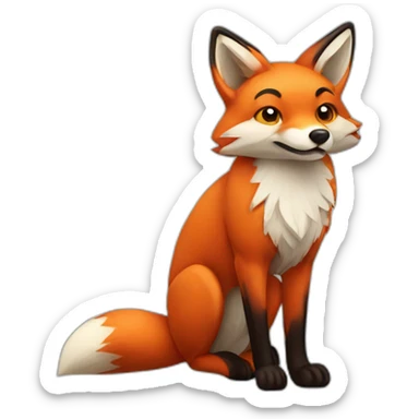 Red fox sticker