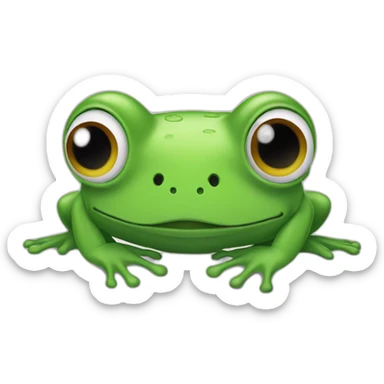 grenouille avec une pampers sticker