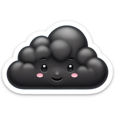 Black cloud with shiny stars sticker