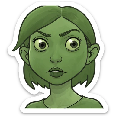 Girl mad at her boyfriend  sticker