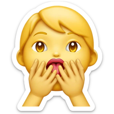 yellow emoji licking lips and rubbing hands together sticker