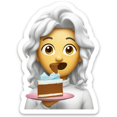 Ice spice eating cake sticker