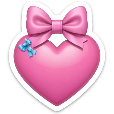 heart with a bow, kpop sticker