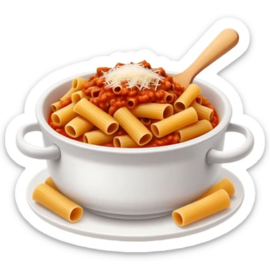 Bowl of rigatoni bolognese  sticker