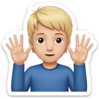 A kid with a little Mark above his head saying six seven with hands with six seven sticker