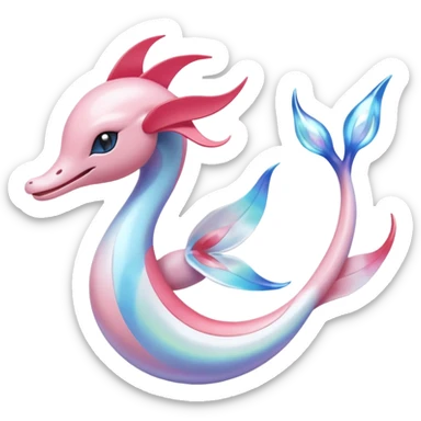 Primarina-Cresselia-Milotic-Amaura-Pokémon-Fakémon-fusion, full body sticker