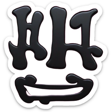 Lihue in black graffiti sticker