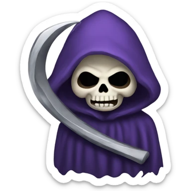Purple grim reaper sticker