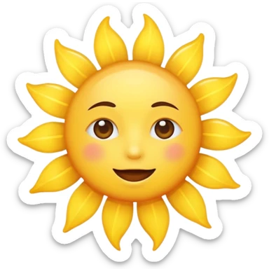 Sun in sky sticker