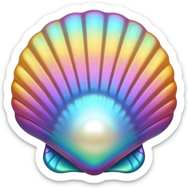 shell with pearl sticker