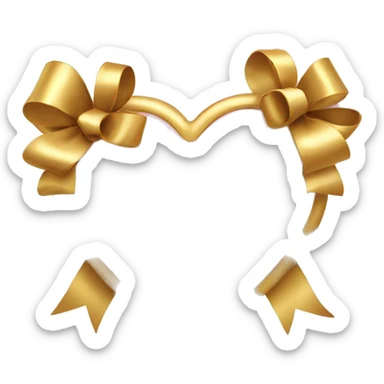 light pink heart with gold bow sticker