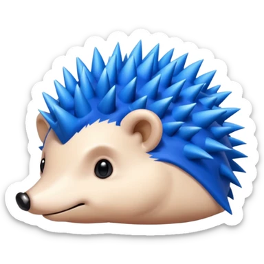  A blue hedgehog with 6 spines only face no whiskers sticker