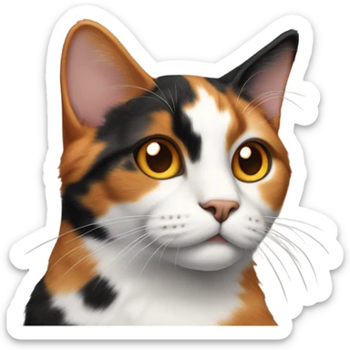 Calico cat sticker