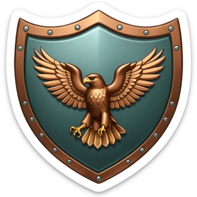 Hawk shield emblem sticker