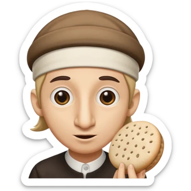 jewish emoji, sterotypical jew, long hair, greedy, long nose, jewish hat sticker