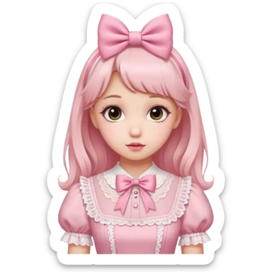 Fiyonklu ve pembe lolita sticker