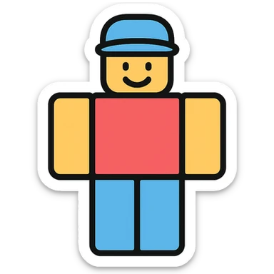 color outline icon of a Roblox person sticker