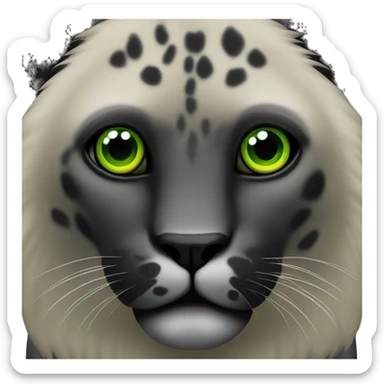 Animal pantera negra con ojos verdes sticker