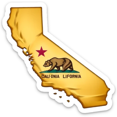 State Shape of California  sticker