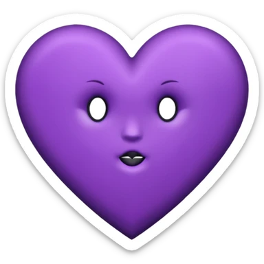 goth heart with purple velvet and silver studs sticker