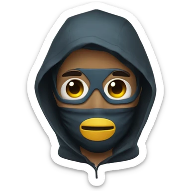 A Hacker boi wear mask  sticker