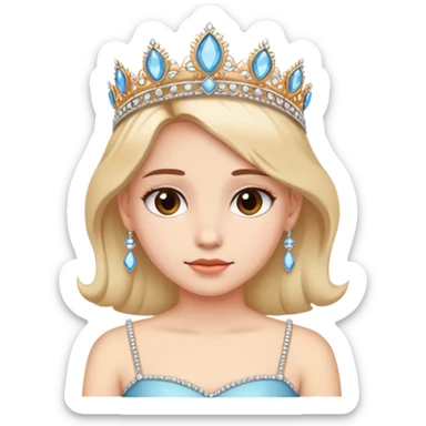 Girl with diadema sticker