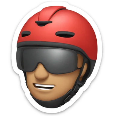 Red bike helmet sticker