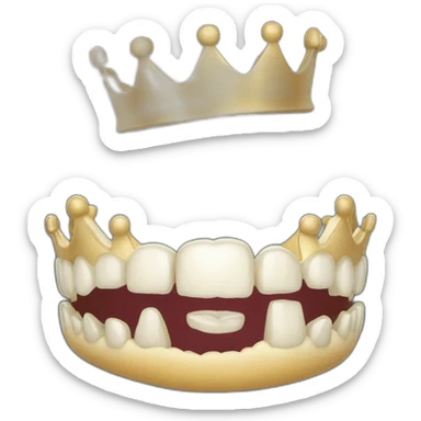 Une dent avec une couronne sticker