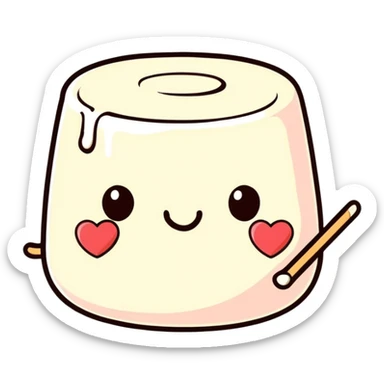 Marshmallow love sticker