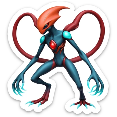 Deoxys-Yveltal-Darkrai-Fakémon-hybrid-creature (full body)  sticker