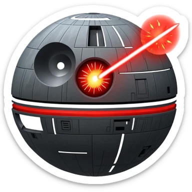 Death star firing at usa sticker