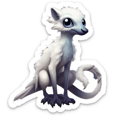  Cute Edgy Realistic Rare Fantasy eldritch Slim Vernid-Trico-Melprin-Lombax-species by LiLaiRa, by Falvie, full body sticker
