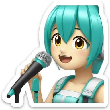 Hatsune Miku Singin sticker