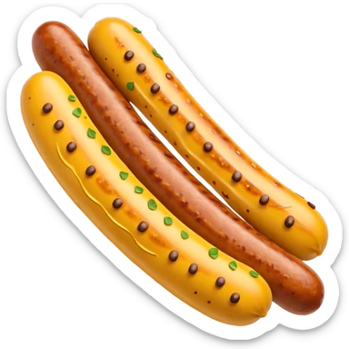 mustard sausage  sticker