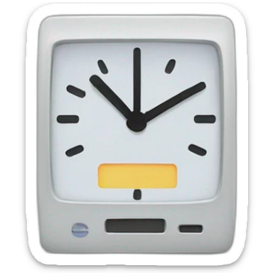 digital clock 5am sticker