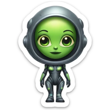 Miss alien ride alien sticker