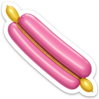 SPAM sausage weiner jeff koons style inflatable balloon sausage sculpture art  sticker