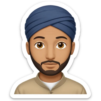 a muslim man sticker